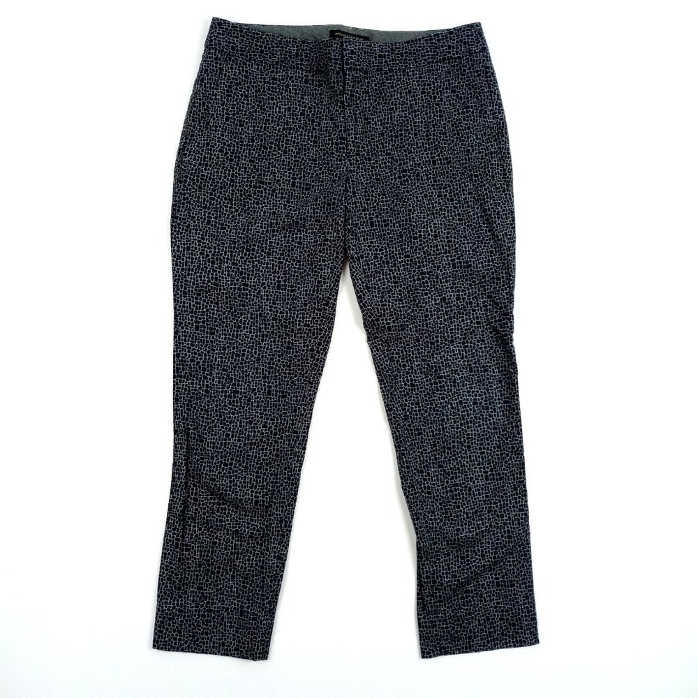 BANANA REPUBLIC | NAVY Print Hampton Fit Slim Stretch | Dress Pants/Trousers